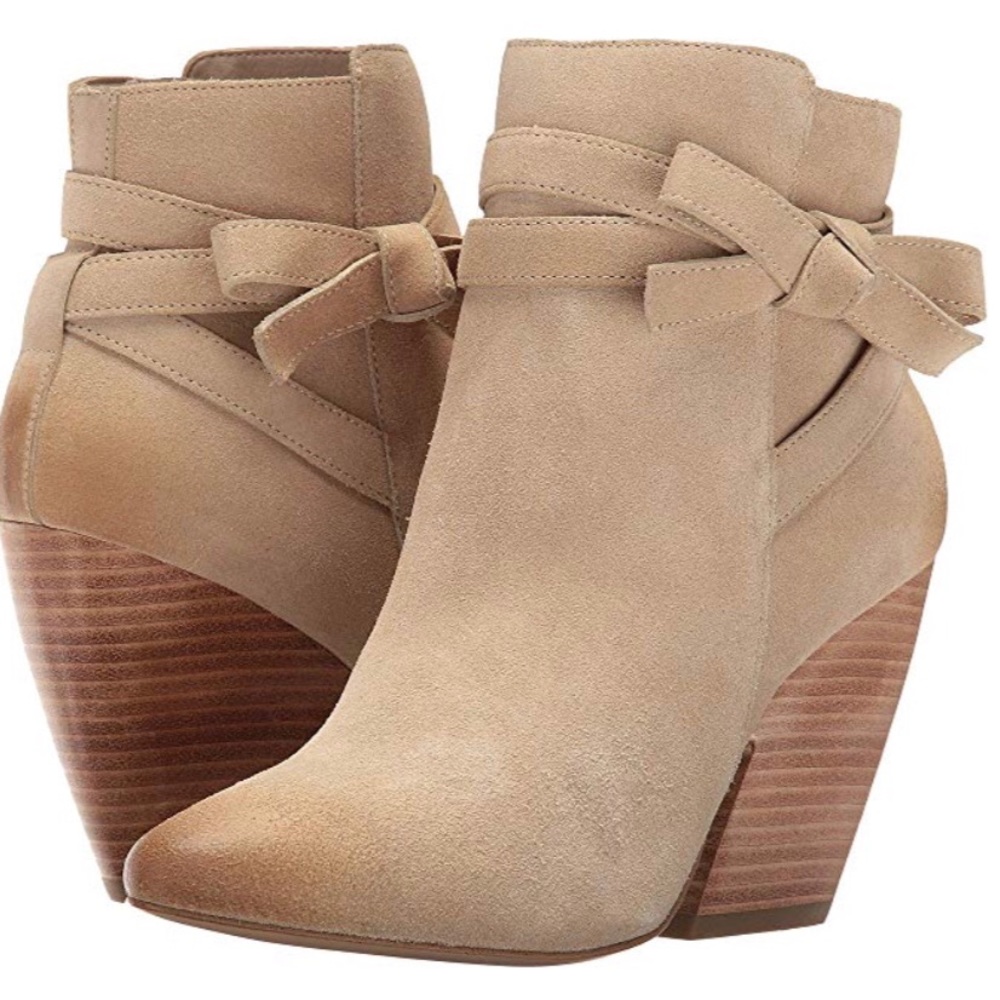 Tan suede ankle boots